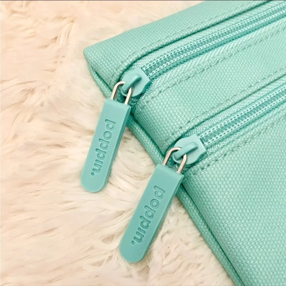 Poppin Aqua Zipper Pencil Case/Pouch